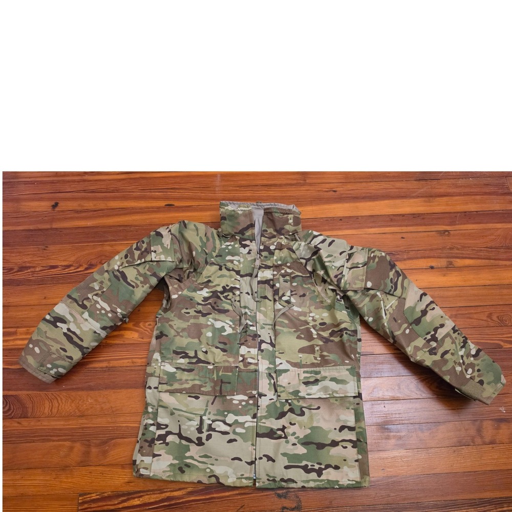 Mens Multicam OCP Camouflage Field Jacket Parka with Hood RN 113359 Size S/S
